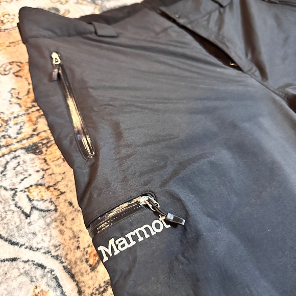 Marmot Men's XL Ski Pants Black Waterproof Insulated Snowboarding Snow MemBrain® - Picture 1 of 11